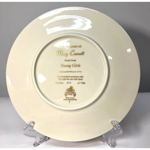 Mary Cassatt Limited Edition Plate "Young Girls" - Picture 5 of 7